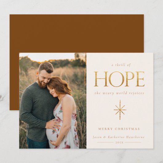 Golden Hope-fotokerstkaart (Voorkant / Achterkant)