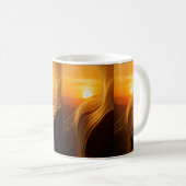 Golden Horizon — Abstract Modern Coffee Mug (Devant droit)