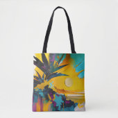 Golden Horizon – Abstract Tropical Sunset Draagtas (Voorkant)