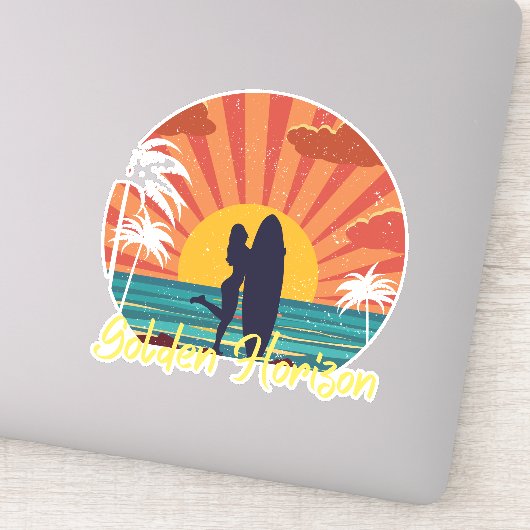 Golden Horizon Beach Sticker (Detail)