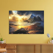 Golden Horizon Canvas Afdruk (Insitu (Woonkamer))