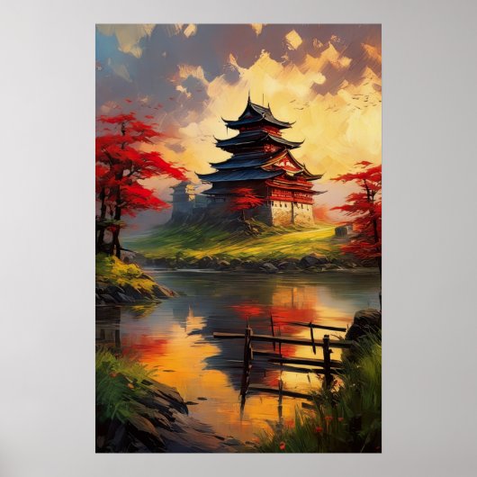 Golden Horizon, de pracht van het kasteel Poster (Voorkant)