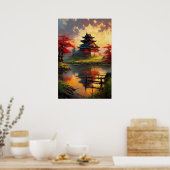 Golden Horizon, de pracht van het kasteel Poster (Keuken)