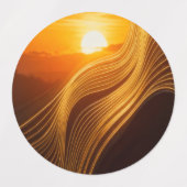 Golden Horizon — Minimalist Abstract Sticker (Design 1)