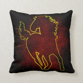 Golden Horse Pillow Kussen