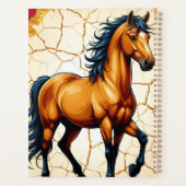 Golden Horse With Flowing Black Mane (Dos)