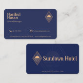 Golden Hotel Professional Manager Carte de visite (Devant / Derrière)