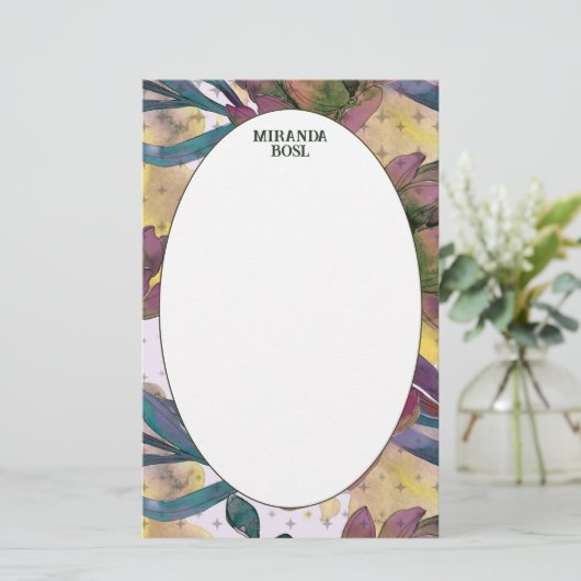 Golden Hour Blooms Note Card (Staand voorkant)