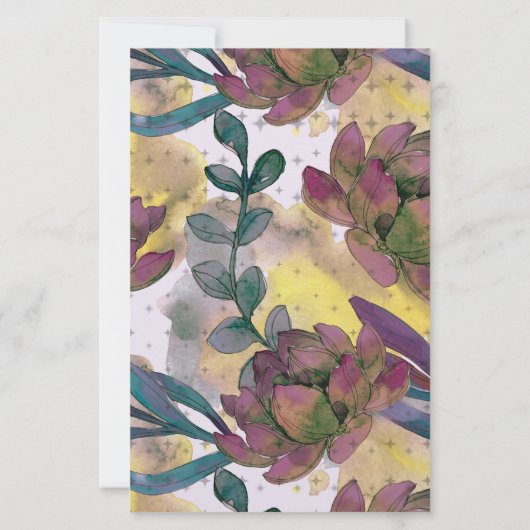 Golden Hour Blooms Note Card (Achterkant)