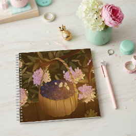 Golden Hour Blueberry Basket Square Notitieboek