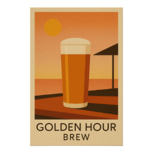 Golden Hour Brew Perfect Poster