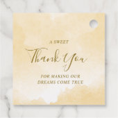 Golden Hour Grace Foto & Bloemen bruiloft Dank u Bedankjes Labels (Achterkant)