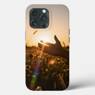 Golden Hour — Hand Reaching for the Setting Sun iPhone 13 Pro Hoesje