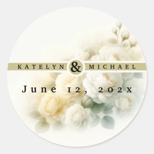 Golden Hour Knuffel - Bewaar de datum Ronde Sticker (Voorkant)