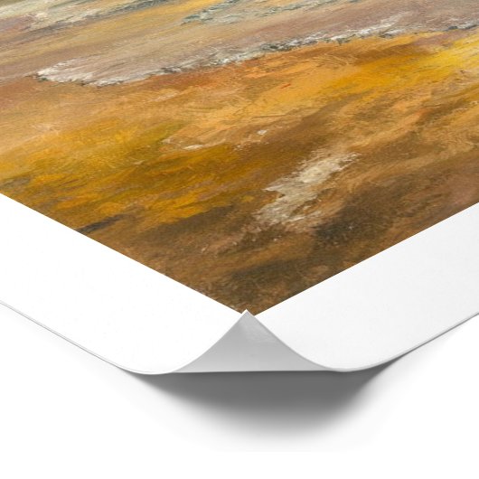 Golden Hour op het strand Poster (Hoek)