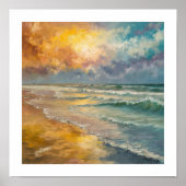 Golden Hour op het strand Poster (Voorkant)