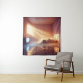 Golden Hour Slaapkamer Glow – Gezellige Droomkern  Wandkleed (In situ)