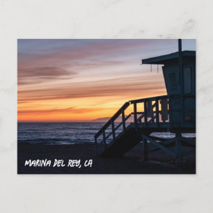 Golden Hour Sunset - Marina Del Rey, Californië Briefkaart