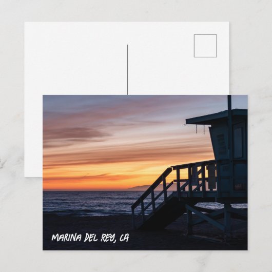 Golden Hour Sunset - Marina Del Rey, Californië Briefkaart (Voorkant / Achterkant)