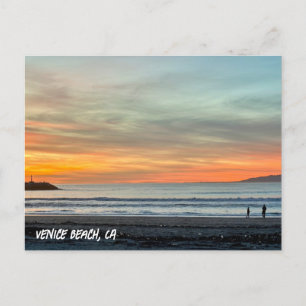 Golden Hour Sunset - Venice Beach, Californië Briefkaart