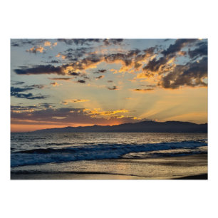 Golden Hour Sunset - Venice Beach, Californië Foto Afdruk