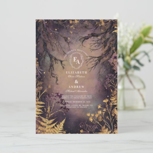 Golden Hour Woodland Romance Kaart (Staand voorkant)