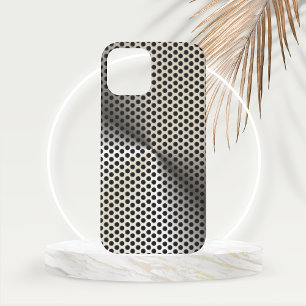 Golden Hued Perforated Metal Kijk iPhone 12 Hoesje
