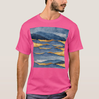 Golden-Hues en Royal Blue Mountains Landschap ABS T-shirt