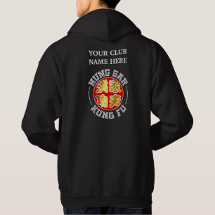 Golden Hung Ga Kung Fu Chinese tekenmerken Rode ze Hoodie