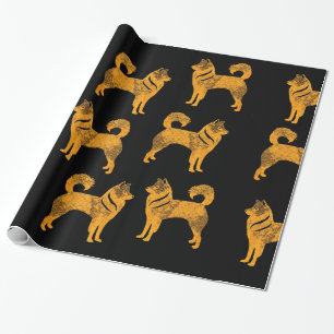 Golden husky Dog Wrapping Paper Cadeaupapier