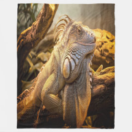Golden Iguana Fleece Deken