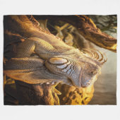 Golden Iguana Fleece Deken (Voorkant (Horizontaal))