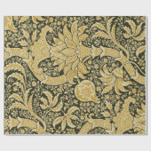 Golden Indian Pattern, William Morris Cadeaupapier (Vlak)