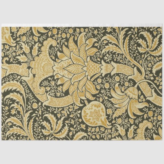 Golden Indian Pattern, William Morris Tissue Paper Tissuepapier (Voorkant)