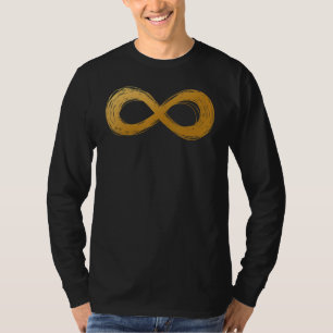 Golden Infinity Neurodiversity Symbool Autisme Awa T-shirt