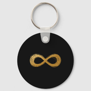 Golden Infinity Neurodiversity Symbool - Autisme w Sleutelhanger