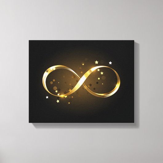 Golden Infinity-symbool Canvas Afdruk (Voorkant)