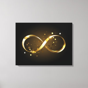 Golden Infinity-symbool Canvas Afdruk