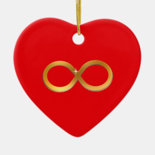 Golden Infinity-symbool Keramisch Ornament (Voorkant)