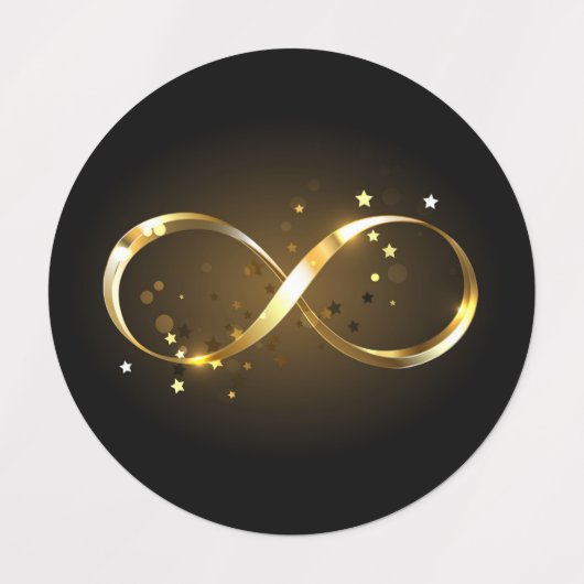 Golden Infinity-symbool Labels (Design 2)