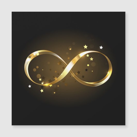 Golden Infinity-symbool Magnetische Uitnodiging (Voorkant)