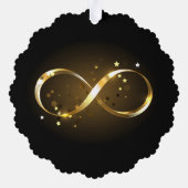 Golden Infinity-symbool Ornament Kaart (Achterkant)