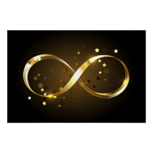 Golden Infinity-symbool Perfect Poster