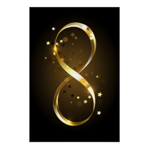 Golden Infinity-symbool Perfect Poster