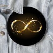 Golden Infinity-symbool Ronde Button 6,0 Cm (In situ)