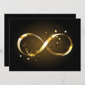 Golden Infinity-symbool Save The Date (Voorkant / Achterkant)