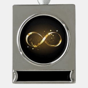 Golden Infinity-symbool Verzilverd Banner Ornament