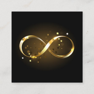 Golden Infinity-symbool Vierkante Visitekaartje