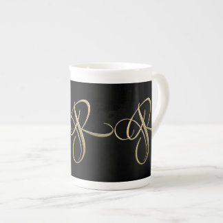 Golden initiaal R-monogram Porselein Kop