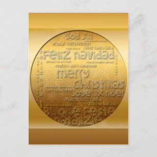 Golden International Kerstmis Navidad V Briefkaart